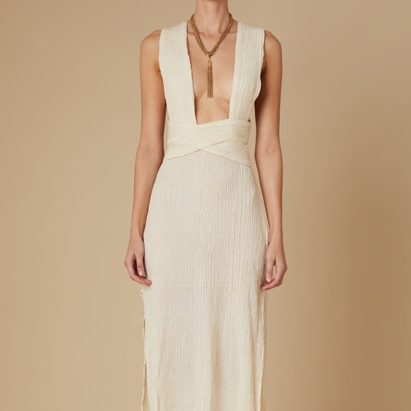 Savannah Morrow VERITA DRESS CREAM NWT! Sold Out! - Picture 1 of 4